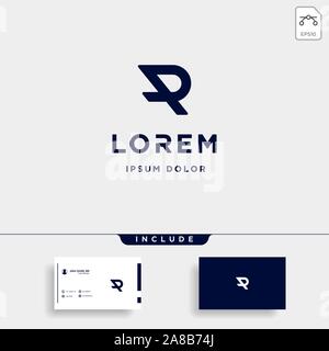 Letter AP AR R Monogram Logo Design Minimal Stock Vector