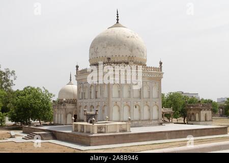 Qutab Shahi Tombs : They are located in the Ibrahim Bagh, close to the famous Golconda Fort in Hyderabad, India. Stock Photo