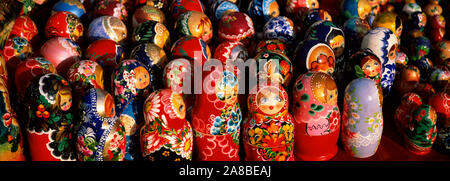 Close-up of Russian nesting dolls, Moscow, Russia Stock Photo