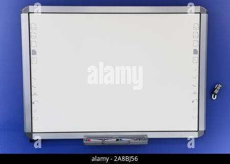 Smart board in the classroom. Interactive board. Stock Photo