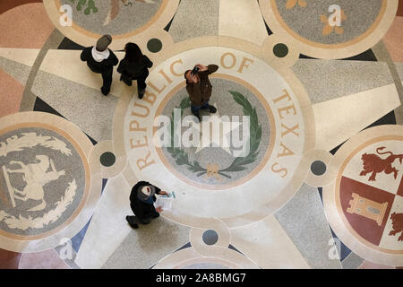 The floor of the rotunda, Texas State Capitol, Austin Texas USA Stock Photo