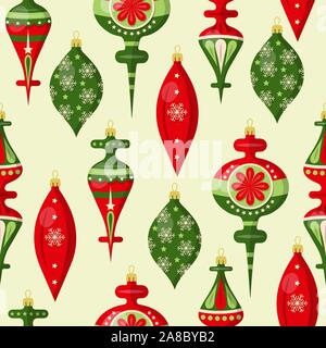 Christmas seamless pattern with balls Stock Vector