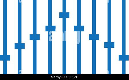 blue equalizer icon on white background. equalizer symbol. blue equalize sign. flat style. Stock Vector