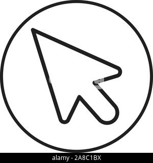 cursor icon on white background. cursor sign. flat style. cursor line symbol. Stock Vector