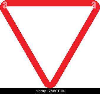 give way sign icon on white background. give way sign. flat style. give way symbol. Stock Vector