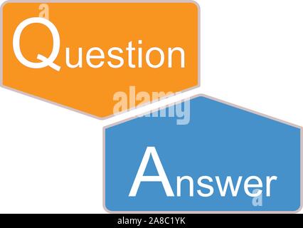 q and a icon on white background. question and answer sign. flat style. q and a symbol design. Stock Vector