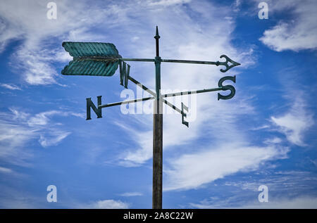 weather vanes with letters indicating the points of the compass Stock Photo