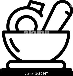 Condiment pots icon, outline style Stock Vector