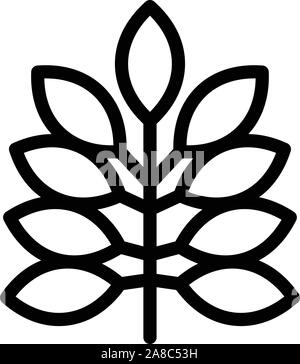 Oregano icon, outline style Stock Vector