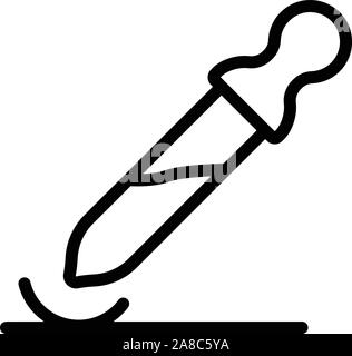 Editor pipette icon, outline style Stock Vector