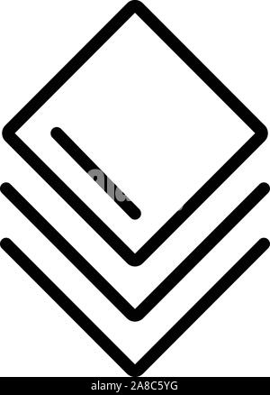 Editor image layer icon, outline style Stock Vector