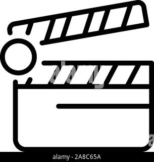Video clip maker icon, outline style Stock Vector