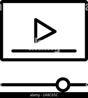Video maker editor icon, outline style Stock Vector
