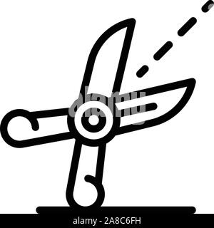 Editor scissors icon, outline style Stock Vector