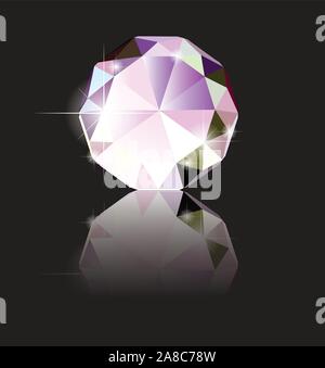 Illustration of A brilliant cut diamond Stock Vector