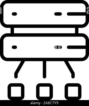 Disconnect from server icon, outline style Stock Vector