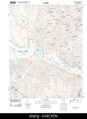 USGS TOPO Map Maryland MD Seneca 20110624 TM Stock Photo