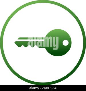 Key icon set. Vector logo design element on white background. Real estate, key, house, Illustration Stock Vector