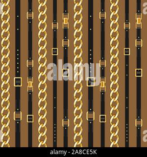 Trendy repeating print on brown backdrop Stock Vector