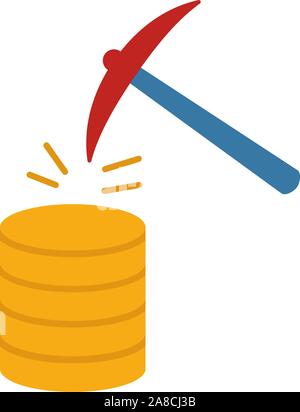 Data Mining icon. Flat creative element from big data icons collection. Colored data mining icon for templates, web design and software Stock Vector