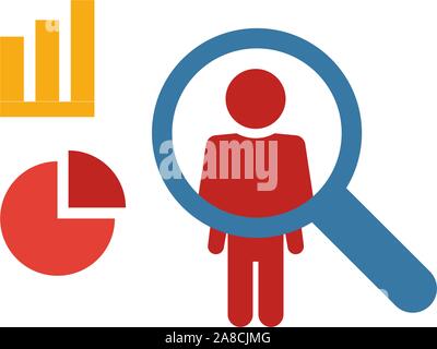 User Behavior icon. Flat creative element from big data icons collection. Colored user behavior icon for templates, web design and software Stock Vector