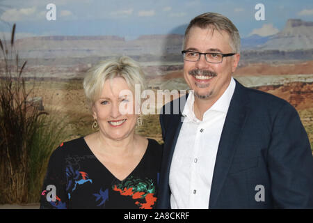 'El Camino: A Breaking Bad Movie' Premiere at the Regency Village Theatre in Los Angeles, California on October 7, 2019 Featuring: Holly Rice, Vince Gilligan Where: Los Angeles, California, United States When: 08 Oct 2019 Credit: Sheri Determan/WENN.com Stock Photo