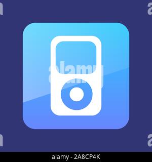 Portable media player icon vector illustration, eps 10 Stock Vector