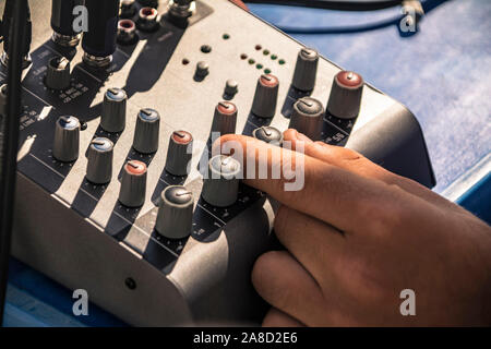 Audio Mixer equipment Stock Photo