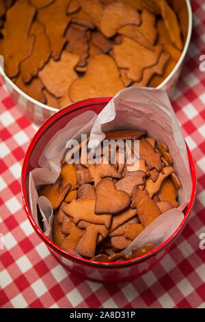 A gingerbread tray with rolling pin, molds and wheat flour. Photo Jeppe Gustafsson Stock Photo