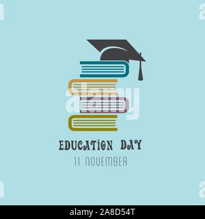 Illustration for education day greeting - 11 November Stock Vector