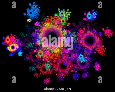 Abstract fractal art in floral style. Background created by fractal geometry. Stock Photo