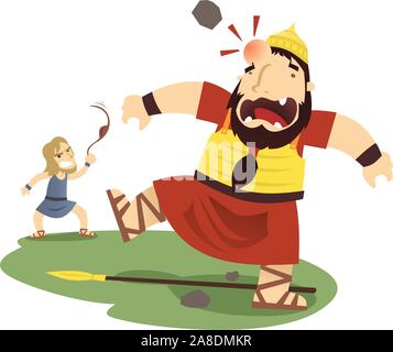 david and goliath cartoon illustration Stock Vector Image & Art - Alamy