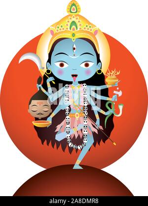 Hindu goddess Kali Stock Vector