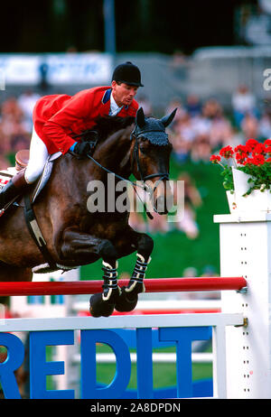 CSIO St. Gallen, May 1999 Nelson Pessoa (BRA) riding Gandini Baloubet du  Rouet Stock Photo - Alamy