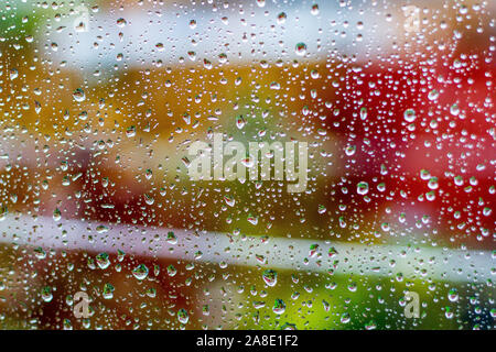 Rain drops on a window Stock Photo