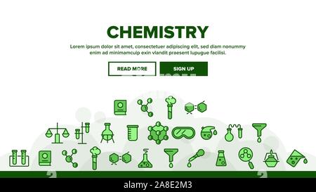 Collection Chemistry Elements Icons Set Vector Stock Vector