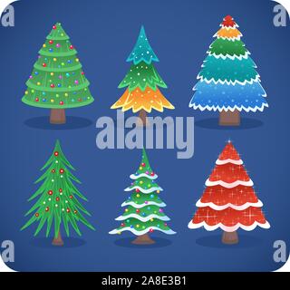 Christmas tree icons. Vector illustration Stock Vector Image & Art - Alamy