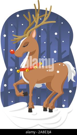 Christmas reindeer illustration Stock Vector