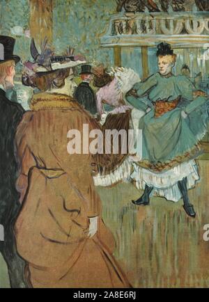 'Quadrille at the Moulin Rouge', 1892, (1952). Dancers in the famous Paris nightclub. In 1890, the future King Edward VII visited to watch the quadrille. Painting in the National Gallery of Art, Washington DC, USA. From &quot;Henri De Toulouse-Lautrec&quot; by Douglas Cooper. [Thames and Hudson, London, 1952] Stock Photo