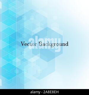 Abstract blue hexagons. Background for presentation. eps 10 Stock Vector
