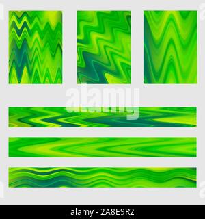 Fluid textures set. Abstract background of liquid colors and gold splashes. Set of vector cards for print and web desighn. eps 10 Stock Vector