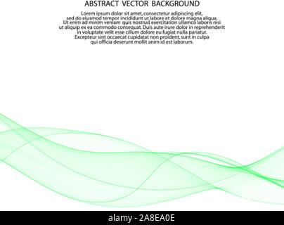 abstract green wave. vector pattern. presentation template Stock Vector
