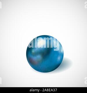 Big opaque light blue sphere with shadow on white background. eps 10 Stock Vector