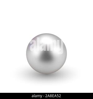 White and gray colors pearl. Vector illustration. presentation template Stock Vector