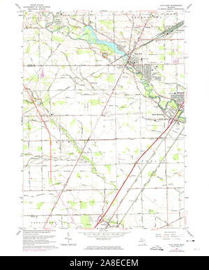 Usgs Topo Map Michigan Mi Flat Rock 276103 1967 24000 2a8ecem 