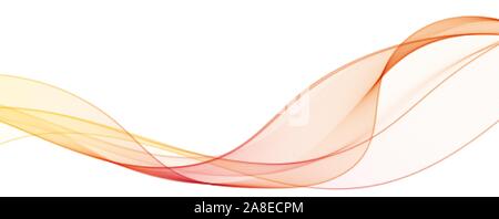 Red wavy abstract wave on a white background. eps 10 Stock Vector