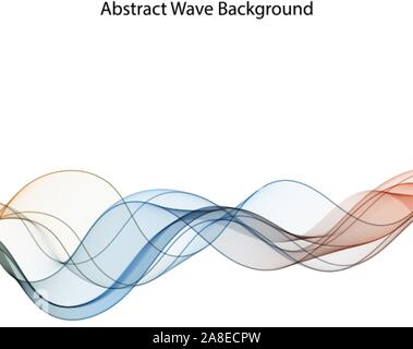 Colorful Smoke Wave Abstract Wave Background. eps 10 Stock Vector