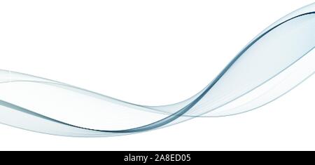 Abstract blue wave background.Flow of fluid on white background. eps 10 Stock Vector