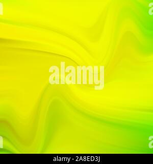 Green and yellow wavy paint streams. Vector abstract background. Acrylic paint. eps 10 Stock Vector