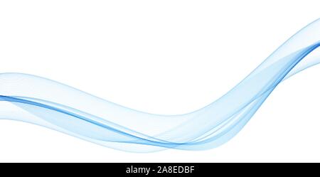 Blue wavy stream of motion waves. Abstract background. eps 10 Stock Vector